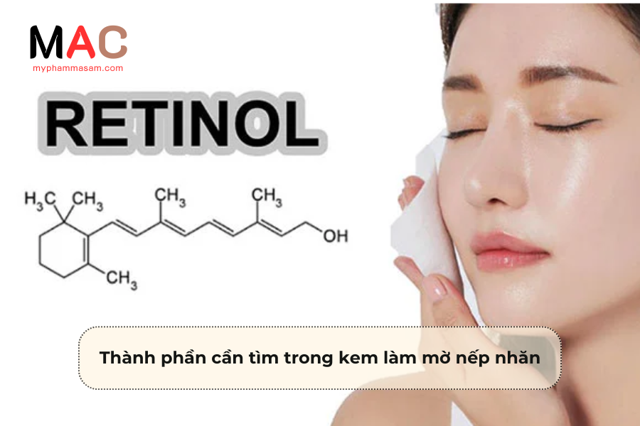 Thành phần cần tìm trong kem làm mờ nếp nhăn